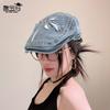 Весенне-летняя литературная беретка, британская ретро-ковбойская кепка, модная кепка с отверстием, открывающая лицо, маленькая кепка с козырьком, детская