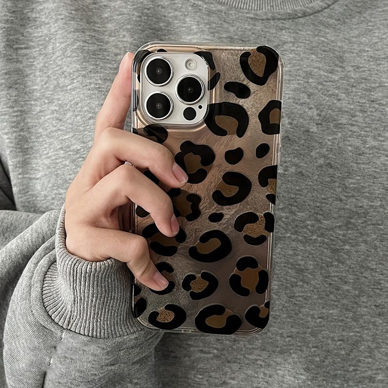 Ретро Чехол для телефона с леопардовым принтом и узором «Вихрь» Для iPhone 17 16 Pro Max 15 14 Plus 13 12 11 X XR XS 16E 7 8 SE2 Силиконовый Чехол