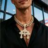 Горячая Распродажа Мужская Хип-хоп Кубинская Цепь Ожерелье Сплав Инкрустированный Стразами, Подвеска С 30 Символами, Персонализированный Рэп Аксессуар