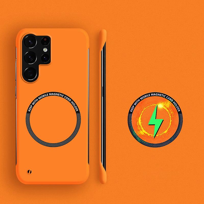 Ультратонкий безрамный роскошный ударопрочный однотонный чехол Magsafe для iPhone 16 15 14 13 12 Pro Max 11 Samsung S24 S23 S22 Ultra