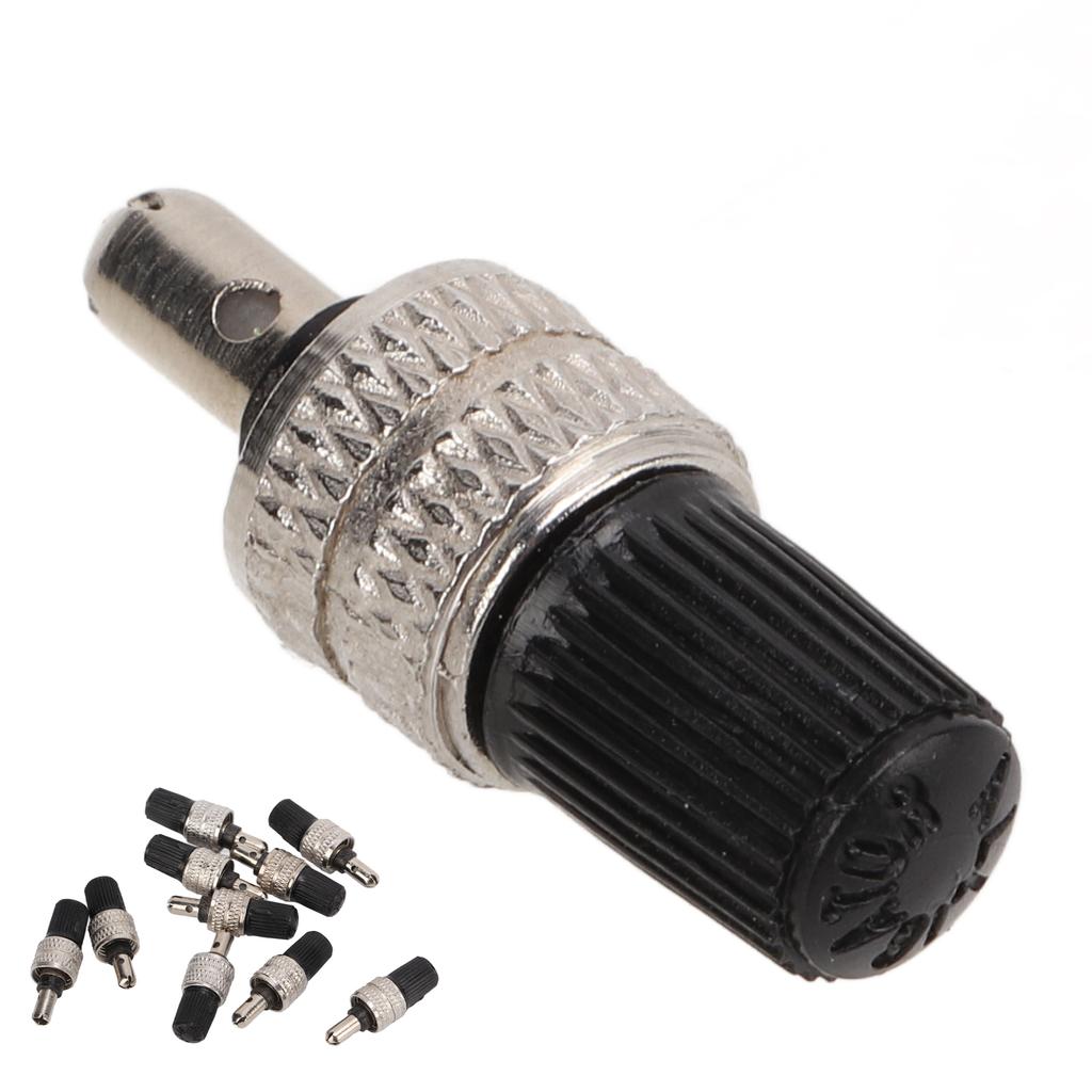 Комплект из 10 шт. сердечников клапанов для велосипедных шин с колпачком из никелированной латуни, немецкие стержни клапанов для электромобилей