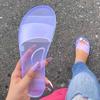Summer Women Crystal Slippers Jelly Shoes Woman Candy Colors Transparent Slides Women's Fashion Casual Bling Flat Beach Shoes
