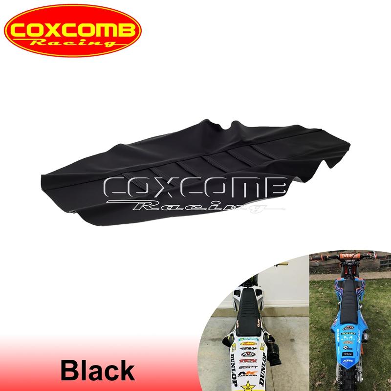 Custom MX Seat Cover Ribbed Motocross Racing Seat Pad For Suzuki Yamaha Gas Gas Kawasaki KLX KXF EXC RM RMZ DRM WR YZ 125 450