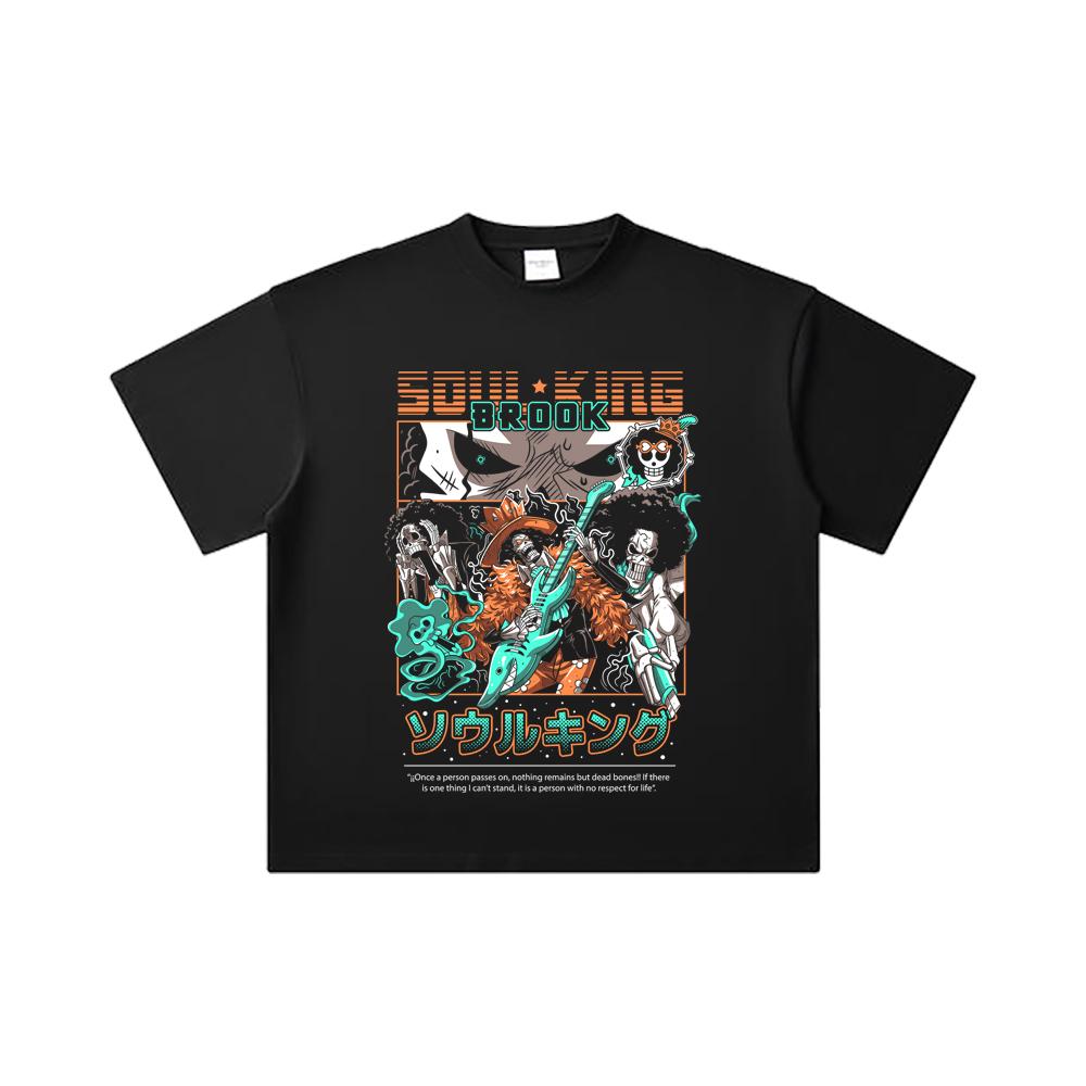 Хлопковая футболка унисекс V43 Brook Print, 260 г/м², двойная пряжа, 32 нити, 100% хлопок, цельнокройная, плотная