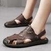 Genuine Leather Sandals Men Soft Comfortable Summer Sandals Open Shoes Non Slip Outdoor Beach Sandal Men's Sandal 38-48