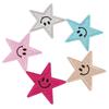 5pcsset Star Shape Clothes Embroidery Cloth Patches Cartoon Smiling Face Sew Decor