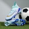Mens Youth Football Cleats With TF/FG Studs Natural Artificial Grass PVC Upper Rubber Outsole Lace-Up Design