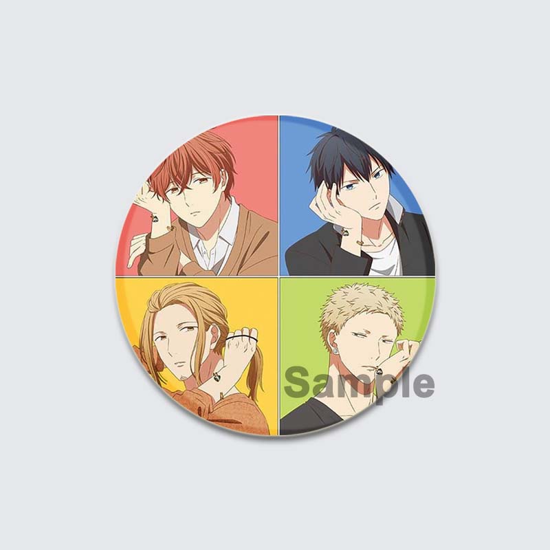 32/44/58 мм Круглые Аниме Подарочные Булавки Ручной Работы Брошь Сато Мафую/Уэнояма Рицука Мультфильм Значок на Рюкзаке Ювелирные Изделия Аксессуары Подарки
