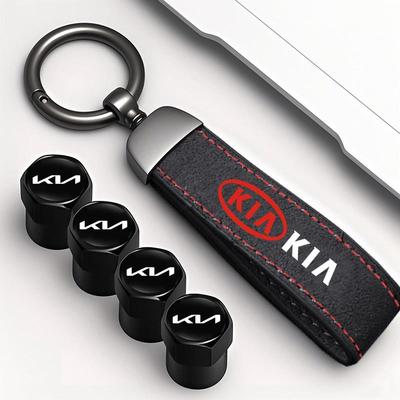 CZFB5 Колпачки на ниппель колеса автомобиля Чехол Брелок-кольцо для ключей автомобиля из замши Для EV6 Stinger RIO Sorento Picanto Ceed Borrego Syros K4