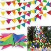 50M 100 Flags Multicolored Triangle Flags Bunting Flags Pennant for Happy Birthday Party Wedding Decoration Street Party Decor