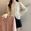 Sweet Simple Small Perfume Style Single-breasted Sweater Women's Fall and Winter Long-sleeved Cardigan Jacket
