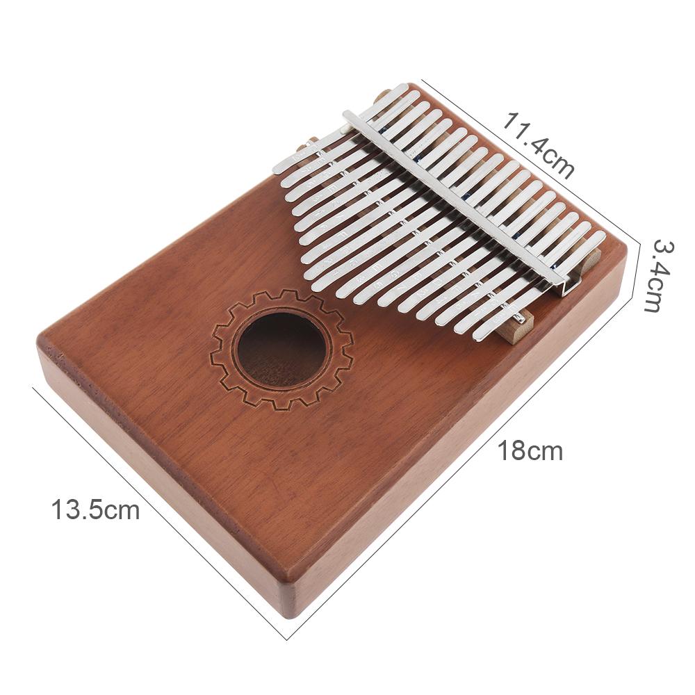 17 Key Mini Kalimba Single Board Mahogany Thumb Piano Set Mbira Keyboard Instrument