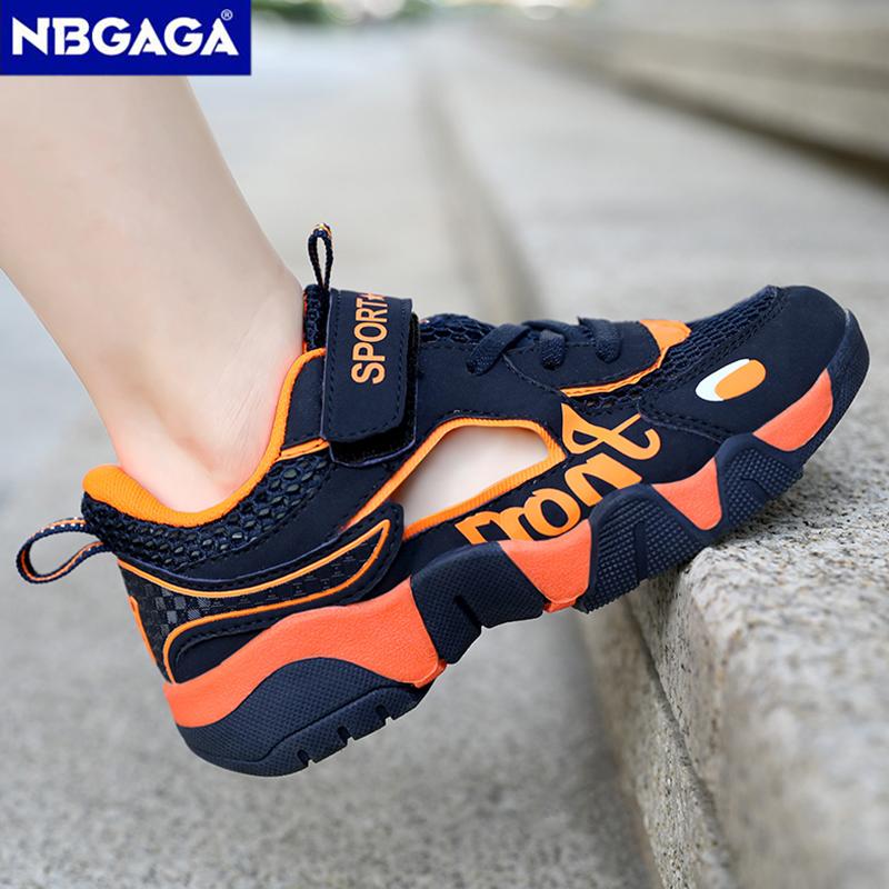 Fashion Boys Casual Shoes Summer Single Net Breathable Children Sport Shoes Leisure Trainers Rubber Kids Sneaker