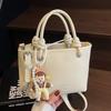 Хит продаж этого года, корейская мода, простой стиль, узор личи, портативная сумка-ведро, высокое чувство, универсальный темперамент, женская сумка-мессенджер