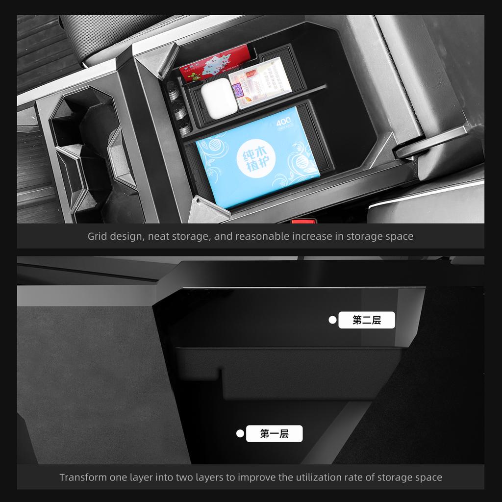 Для Tesla Cybertruck 2025 2025 Подлокотник центральной консоли Ящик для хранения Органайзер Поддержание порядка Аксессуары для интерьера автомобиля