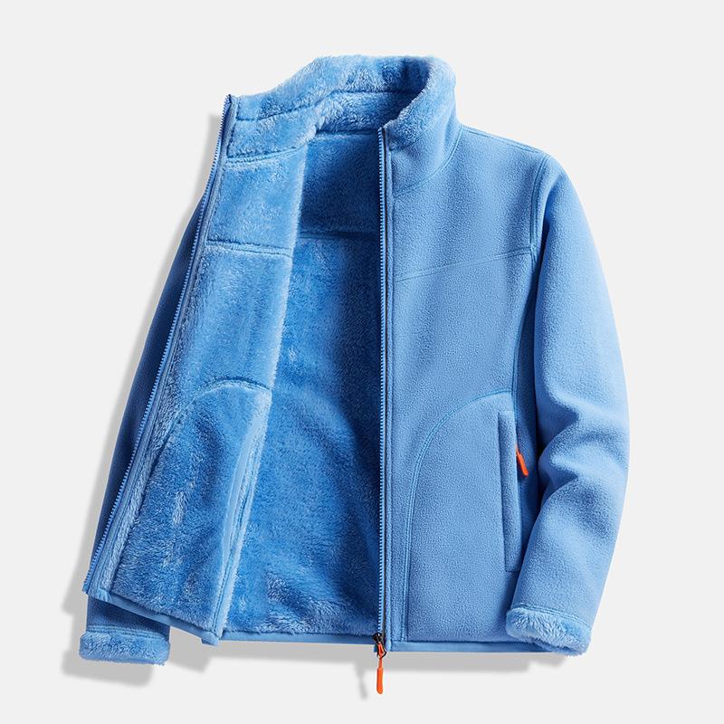 Outdoor Fleece Jacket Polar Fleece Double-sided Wear Thick Coral Fleece Jacket for Women