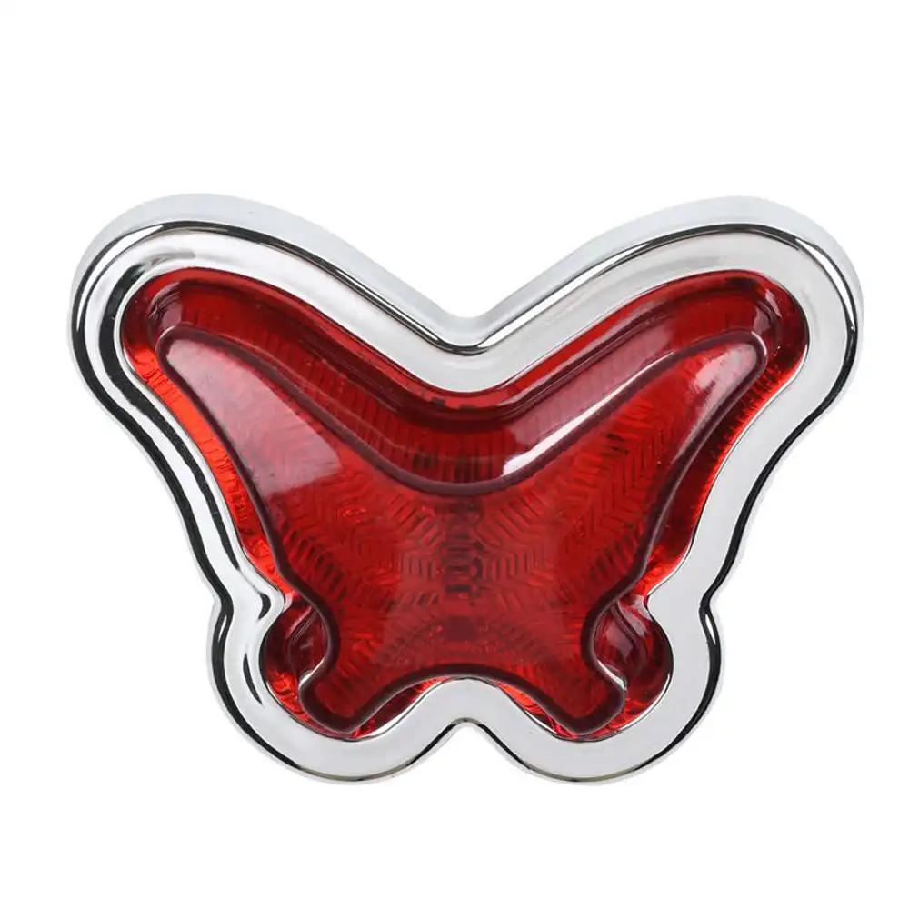 Красный габаритный фонарь в форме сердца, бабочки и звезды, указатель поворота, 24 В, светодиодный аксессуар для автомобилей, фургонов, грузовиков, прицепов, квадроциклов