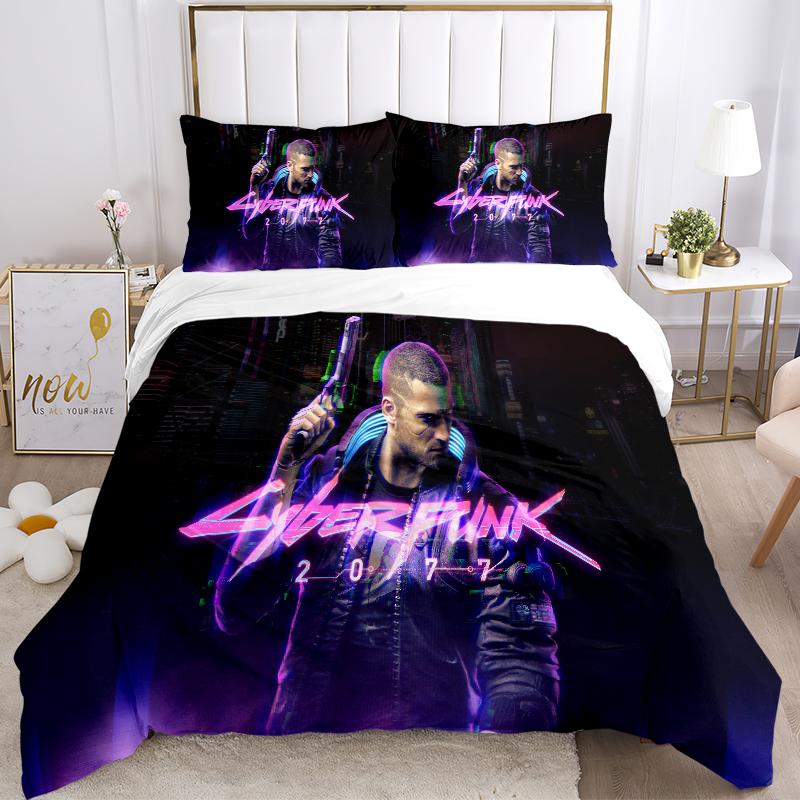 3Pcs Cyberpunk Future Cityscape Bedding Sets For All Sizes New 3D Printed Bed Cover Comforter Duvet Cover Pillowcase Bedroom Decoration