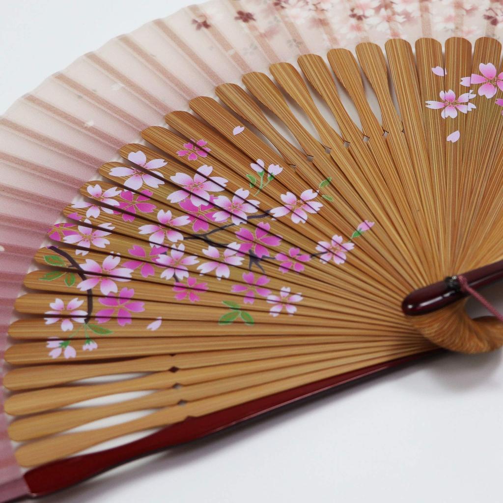 Набор вееров с веером Maizakura Pente [Osaka Choseido], женский, стильный, деловой, сумка, держатель, носовой платок, (розовый)