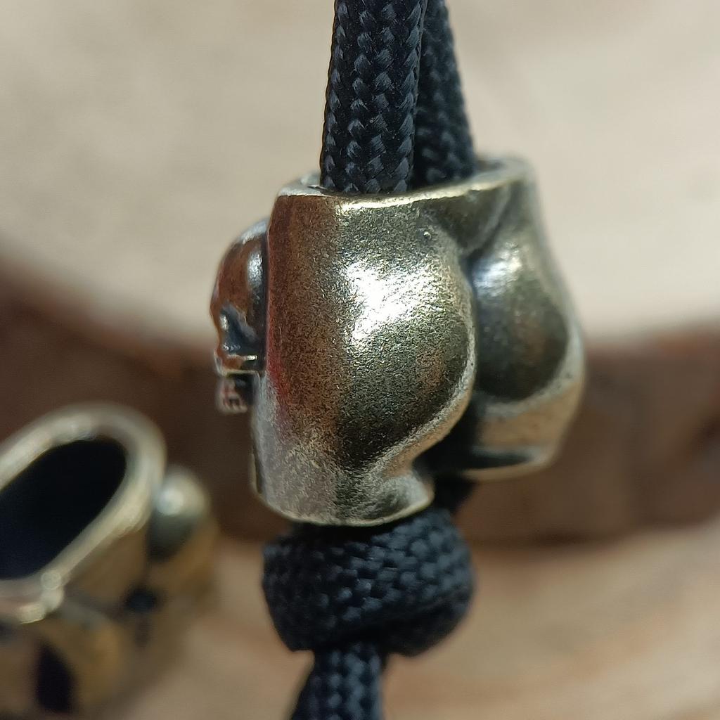 Love Skull Brass Knife Beads EDC Outdoor DIY Paracord Handmade Woven Lanyard Pendant Accessories Punk Bracelets Charms