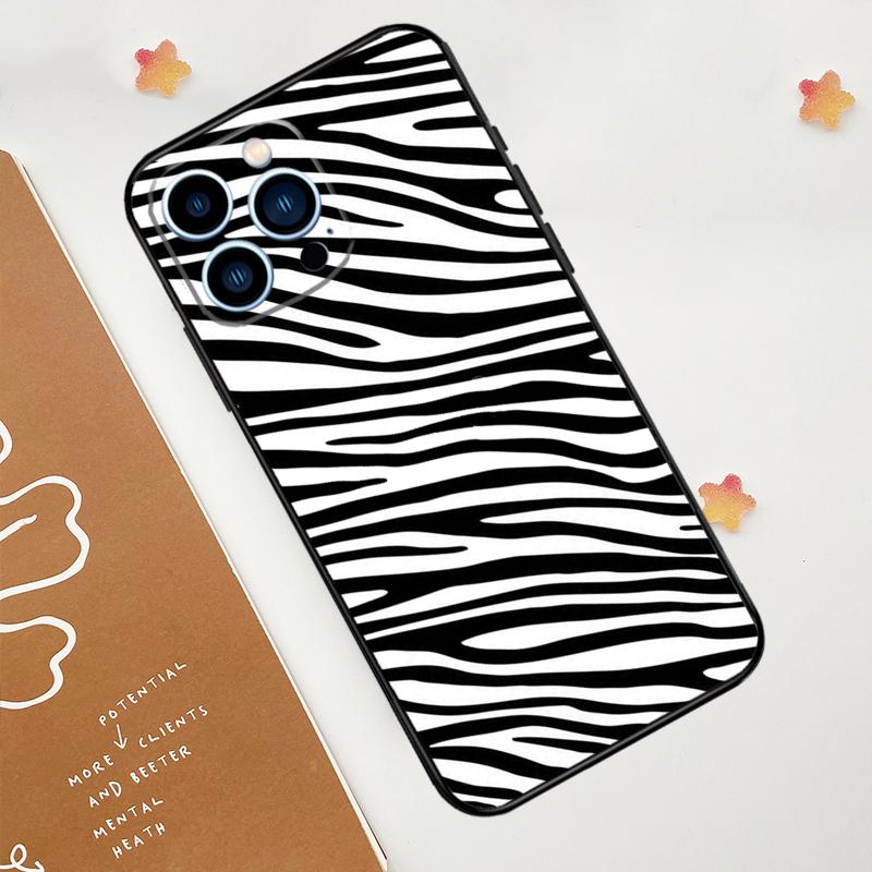 Чехол для телефона с принтом зебры для iPhone 15 16 14 13 12 11 Pro Max Mini Plus XS X XR Задняя крышка