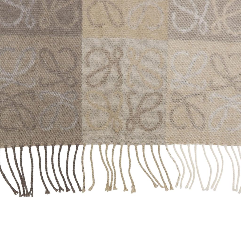 Great LOEWE Scarf Beige brown wool Women Used
