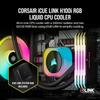 Corsair ICUE LINK H100i RGB 240 мм радиатор совместимый с iCUE LINK простое водяное охлаждение процессорный кулер черный CW-9061001-WW