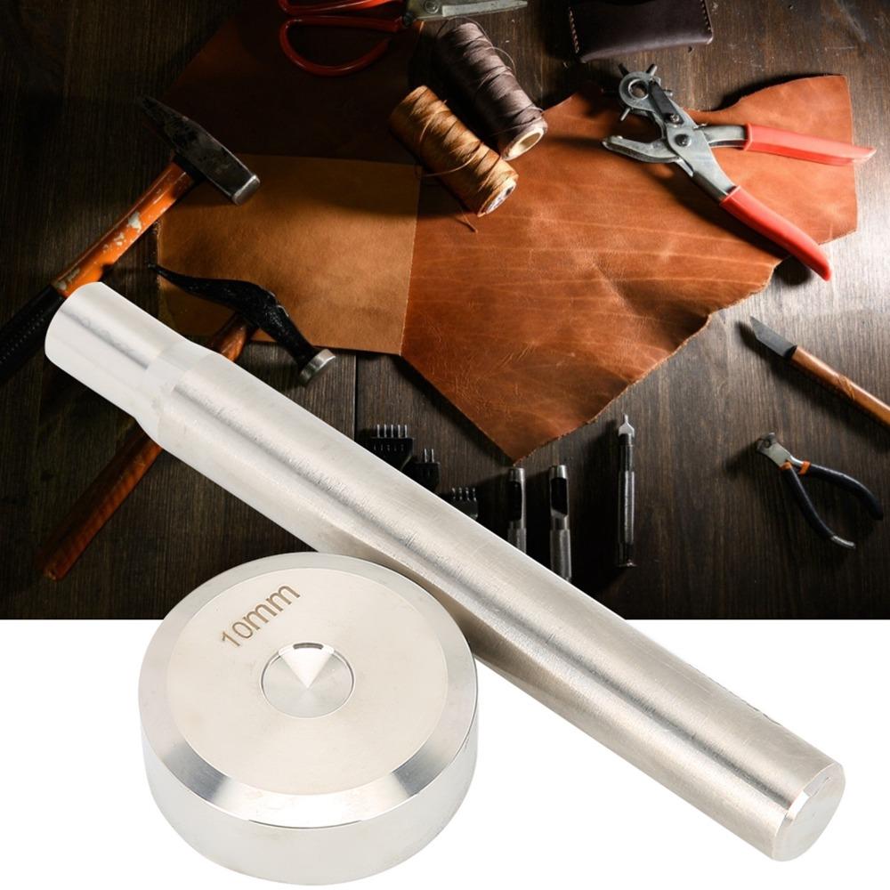 Stainless Steel Double-Sided Rivet Setter 10mm Size Button Installation Tool DIY Projects