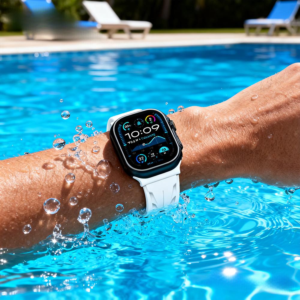 Силиконовый ремешок для Apple Watch Ultra 3 2 49 мм 46 мм 45 мм 44 мм Спортивный Люксовый Ремешок Для Iwatch Серии 11 10 9 8 7 6 5 4 Se3 Ремешок