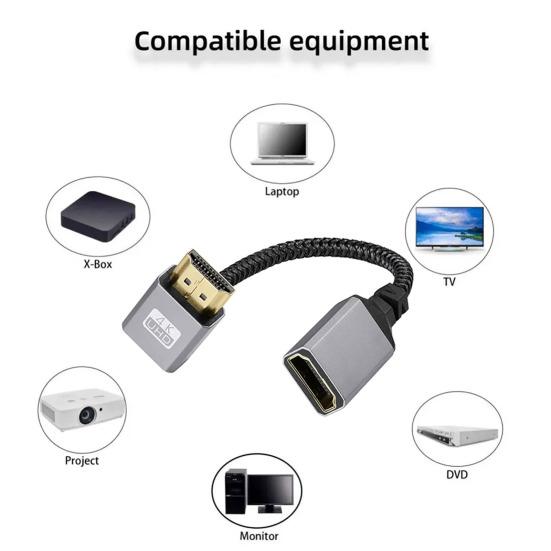 Кабель Папа-Мама 4K Металлический Адаптер, совместимый с HDMI Ноутбук ТВ Передача Аудио-Видео