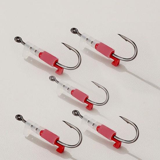 5/10Pcs Live Shrimp Fixing Hook Heavy Duty Steel Barbed Fishhook Freshwater Saltwater Catfish Bass Fishing Hook Fishing Accessories
