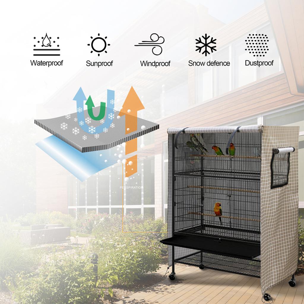 Birdcage Cover Night Birdcage Cover Sleep Helper for Brid Cage with Window Drawstring Bird Cage