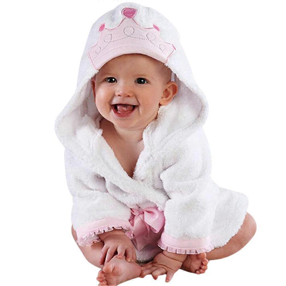Bath Towel Blanket Bathrobe Night Gown Hooded Wrap Cute Soft for Children Baby less