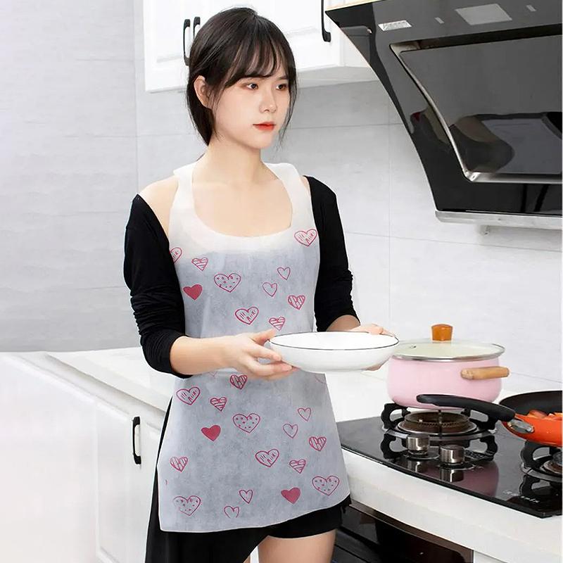 Одноразовый нетканый фартук Дышащий Семейный обед Барбекю Кейтеринг Фартук-накидка