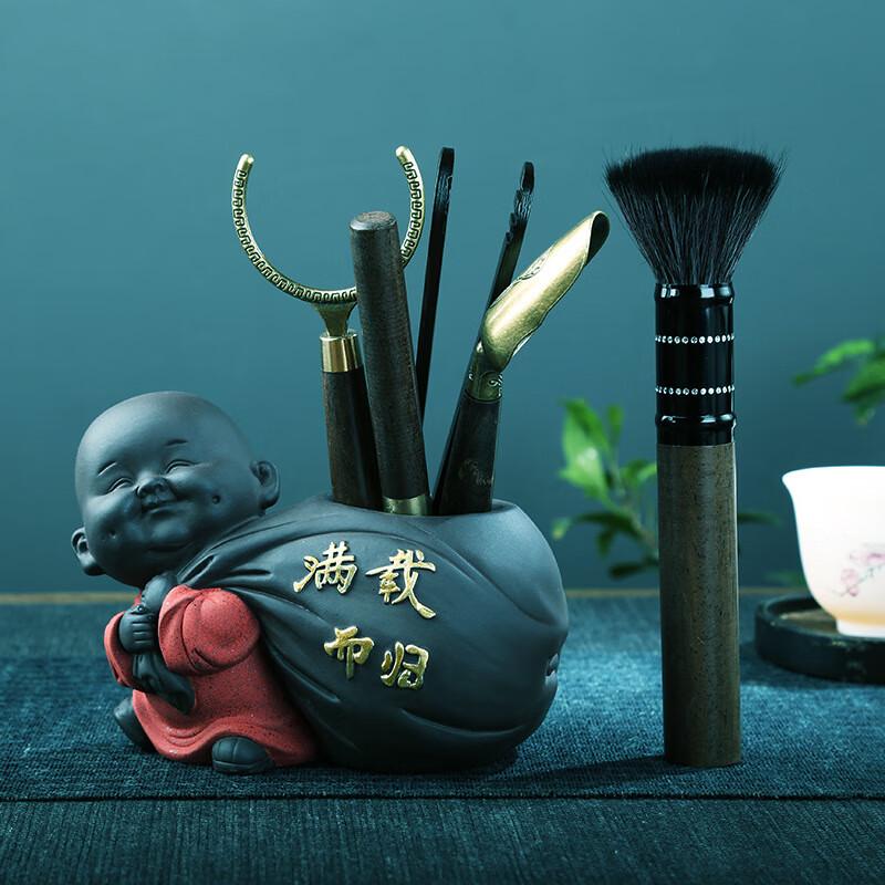 Zen Little Monk Tea Pet with Six Gentlemen Tea Tool Set