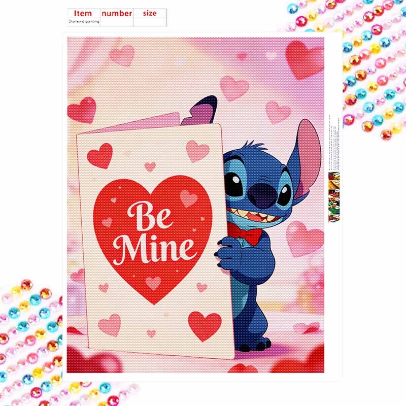 Disney diamond painting set full diamonds 5D Stitch Valentine's Day art home decor creative crafts