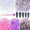 Nail Art Human Fish Bead Bag With 1440 Multi-Size Small Round Diamonds, Flat-Bottomed Nail Art Jewelry, High-Brightness Mixed Magic Diamond Jewelry.