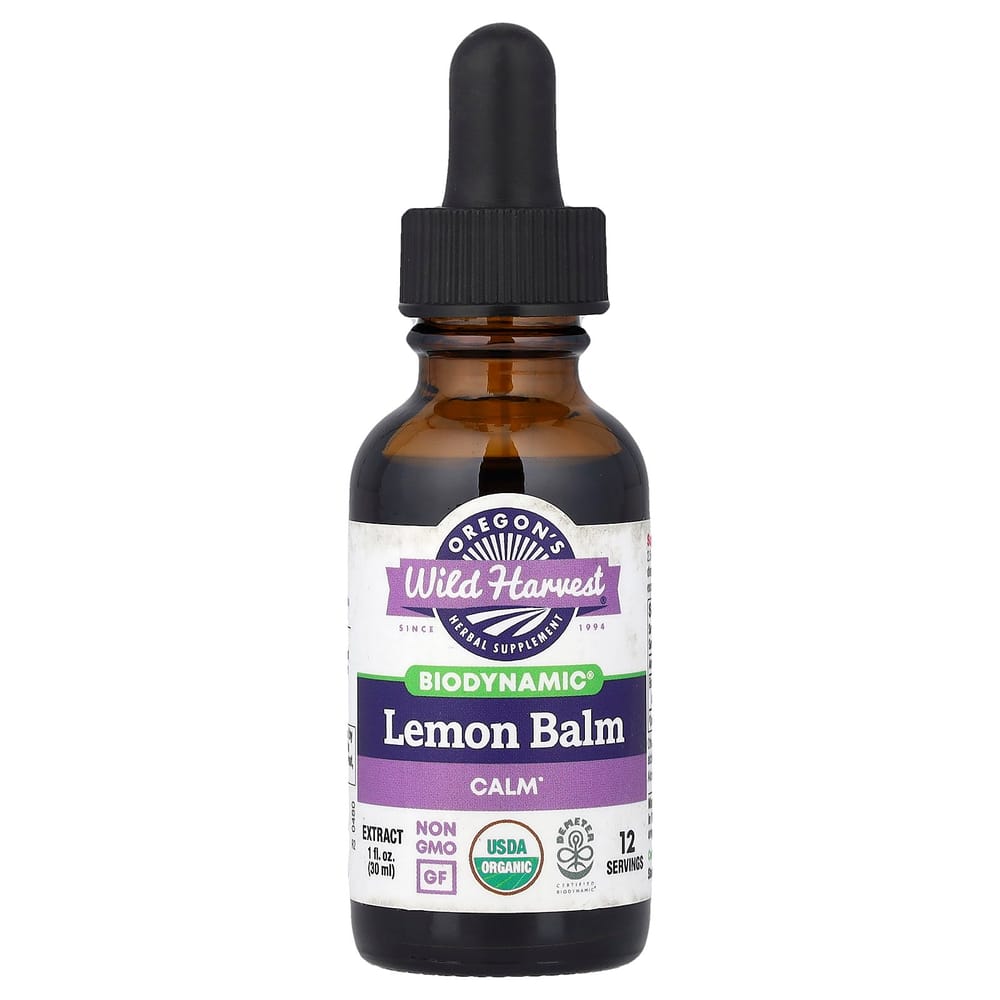 Oregon's Wild Harvest Biodynamic Lemon Balm, 30ml (1 fl oz)