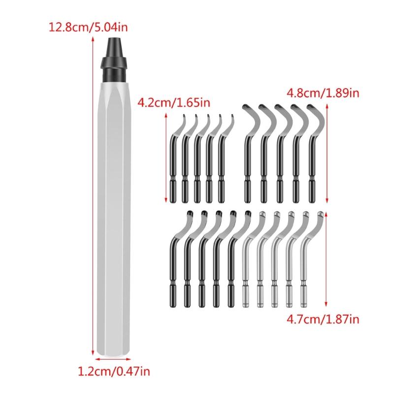 Инструмент для удаления заусенцев с 10/20 режущими инструментами для удаления заусенцев из металла, алюминия, меди, пластиковых труб, средства для удаления заусенцев при 3D-печати
