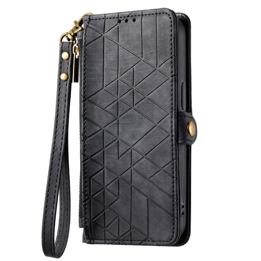 Wallet Zipper Purse Card Solt Leather Case For iPhone 14 15 Pro Max 13 Mini 12 11 SE 2022 X XR XS 8 7 Plus Strap Bag Book Cover