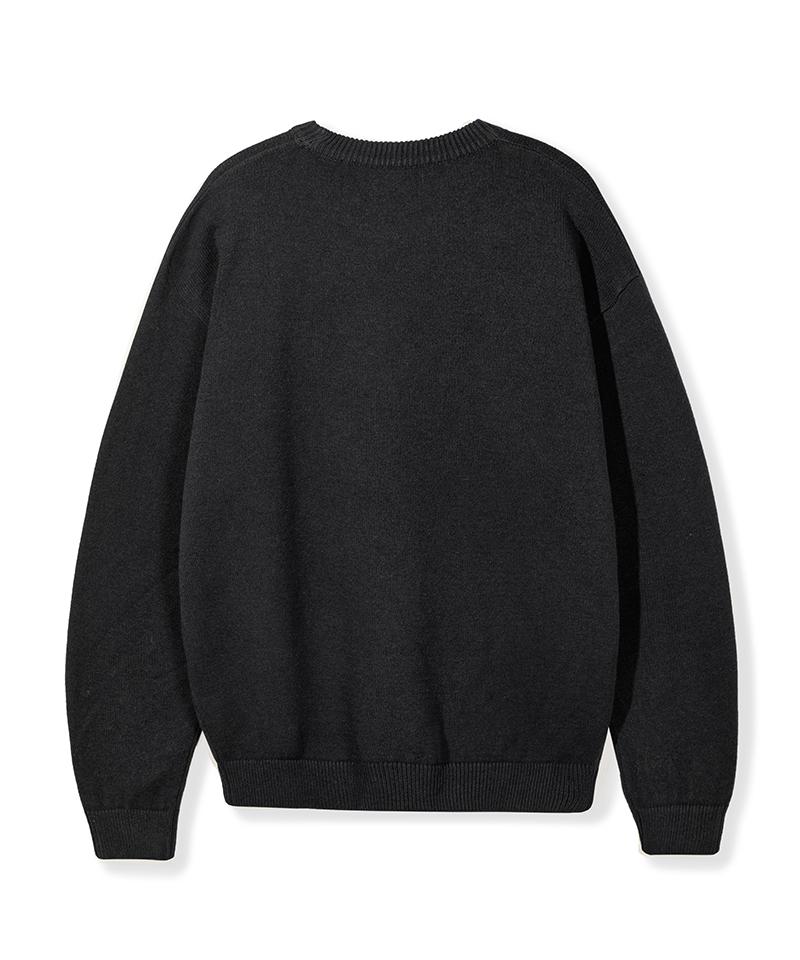 NODU Maple Basic Round Knit [Charcoal]