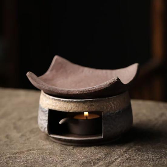 Керамическая грелка для чая, свечная плита для подогрева с подставкой для чайника, диффузор для ароматерапии для подогрева чая, раскрытия аромата, домашний офис, декор для медитации