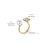 Tani By mineTani Modern Pearl Duo Ring Ms4r002q