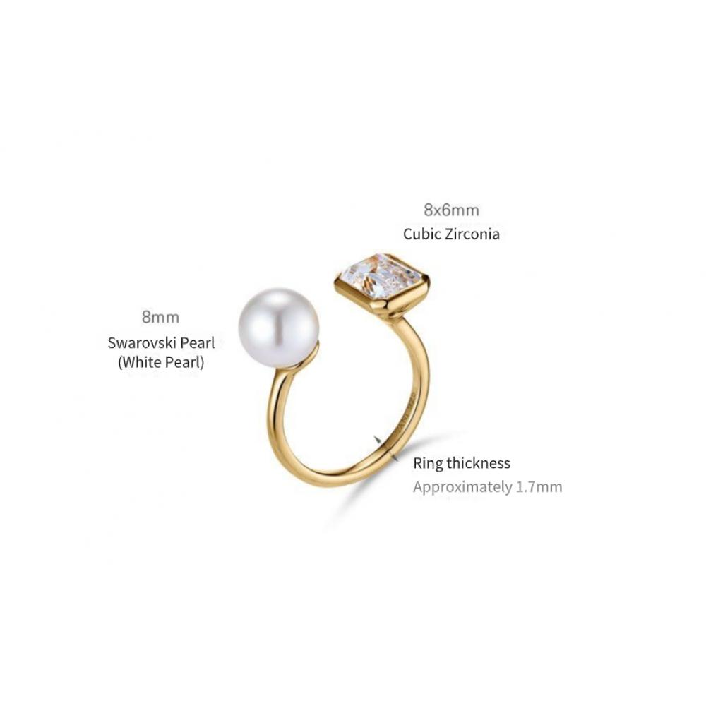 Tani By mineTani Modern Pearl Duo Ring Ms4r002q