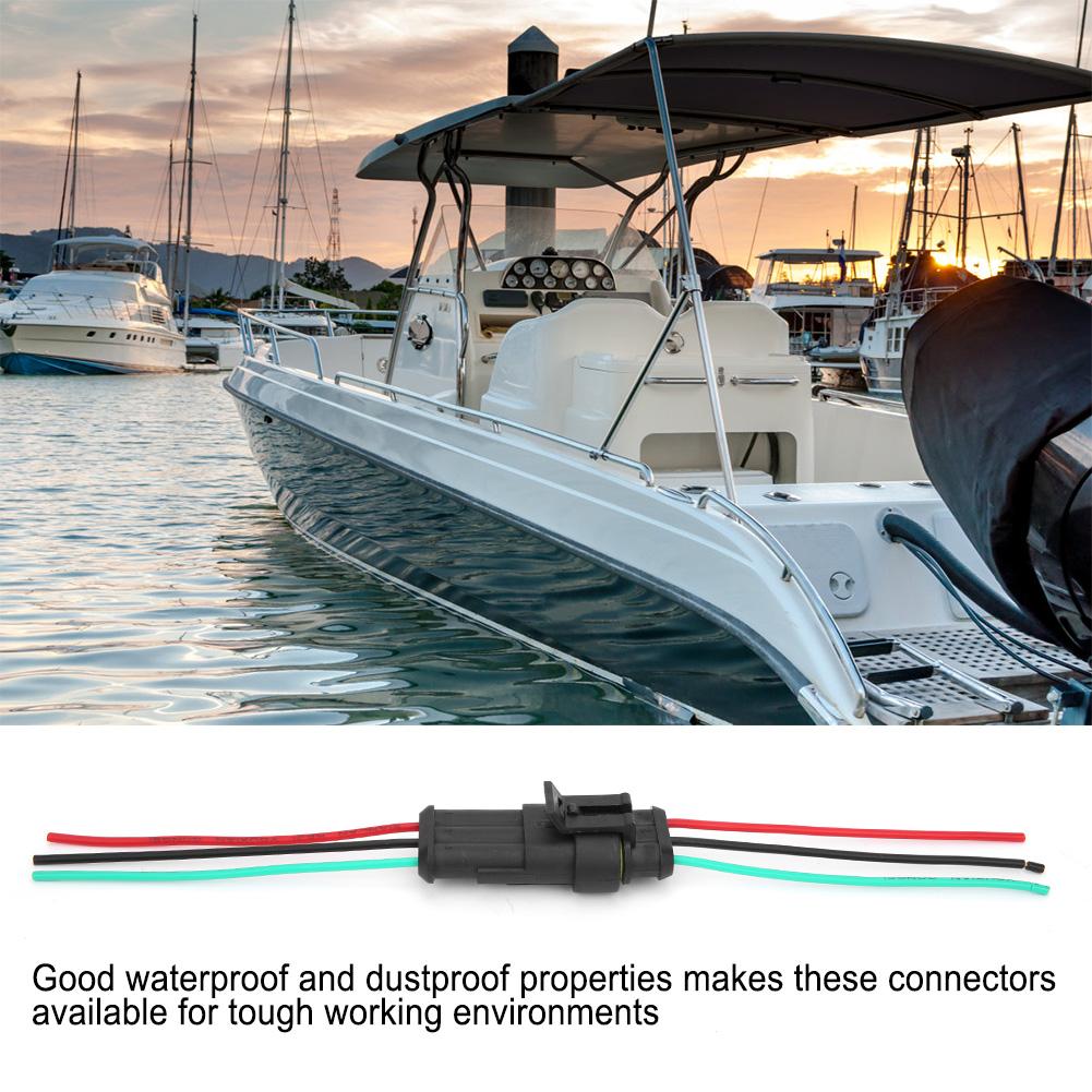 5 комплектов 123-контактный автомобильный водонепроницаемый электрический разъем с проводом 3P