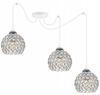 CHROME SPIDER HANGING LAMP, CRYSTAL CEILING