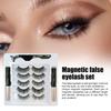 1 Set Magnetic Eyelashes with Eyeliner Tweezer Natural Looking Magnetic Fake Lashes with Applicator Tool Women Girls Eye Makeup Tools