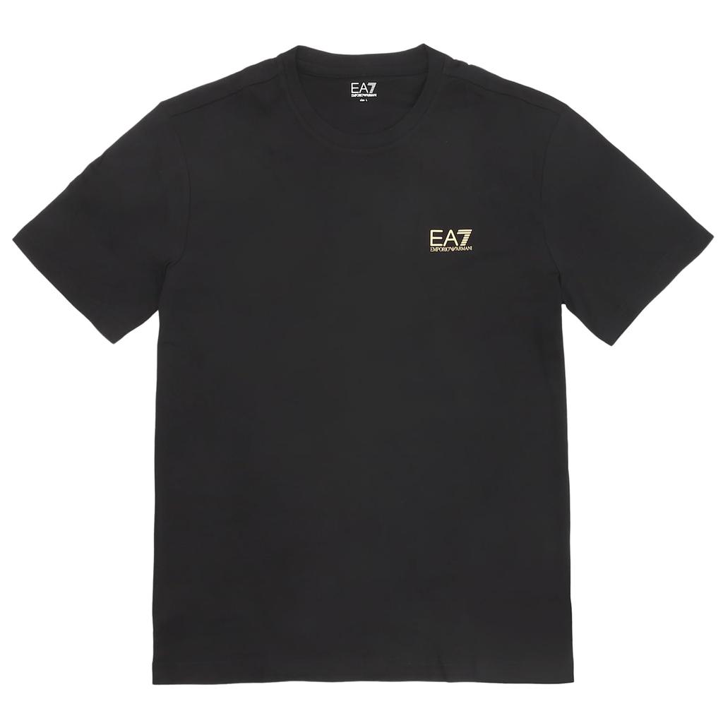 Emporio Armani EA7 Short Sleeve T-Shirt, 8NPT25 PJVPZ (JP, Alphabet, XL, 0208-Black) [Parallel Import]