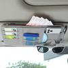 6 Colors 2023 Car Sun Visor Storage Box Bill Pen Card Holder Dvd Organizer With Sunglasses Clip Sorage Bag Card Case Stowing Tidying Car Accessories