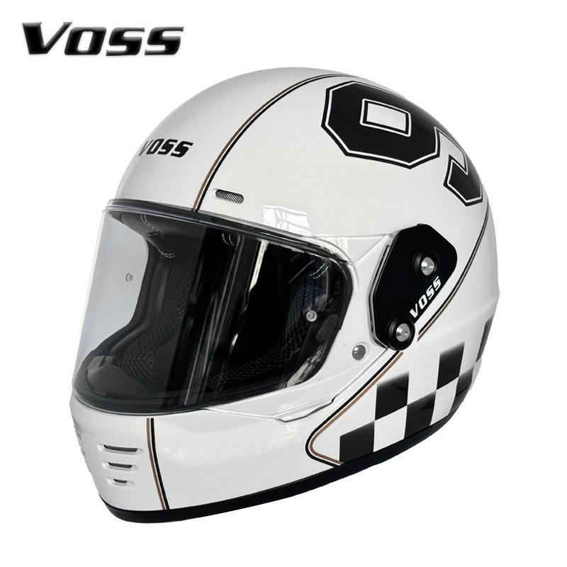 VOSS Vintage Full Helmet Cruise Motorcycle Шлем Мужской Harley Мотоциклетный Защитный Шлем Женский Мотоциклист China-Chic Anti Fog 3C Сертификация